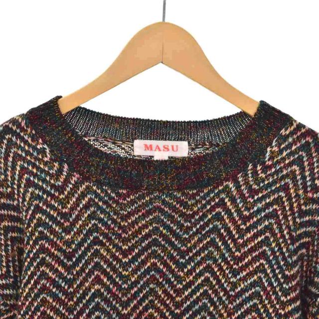【中古】エムエーエスユー MASU CANDY SWEATER キャンディ ニット セーター 長袖 46 黒 ブラック MCFW-KN0221_3