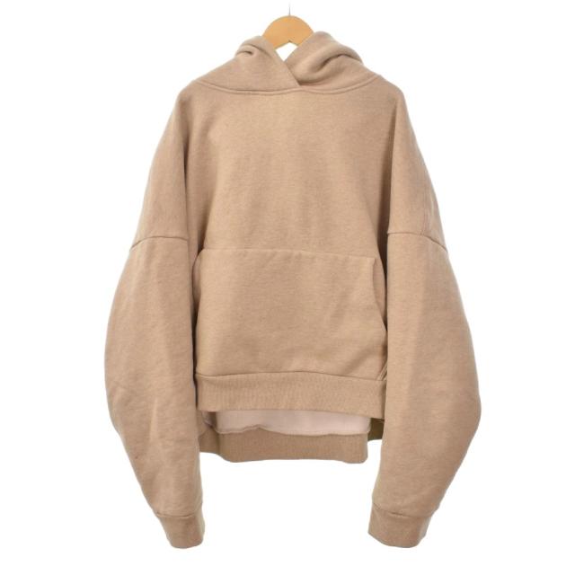 【中古】エンタイアスタジオ entire studio HEAVY HOOD パーカー フーディー L ベージュ ES2125 メンズ