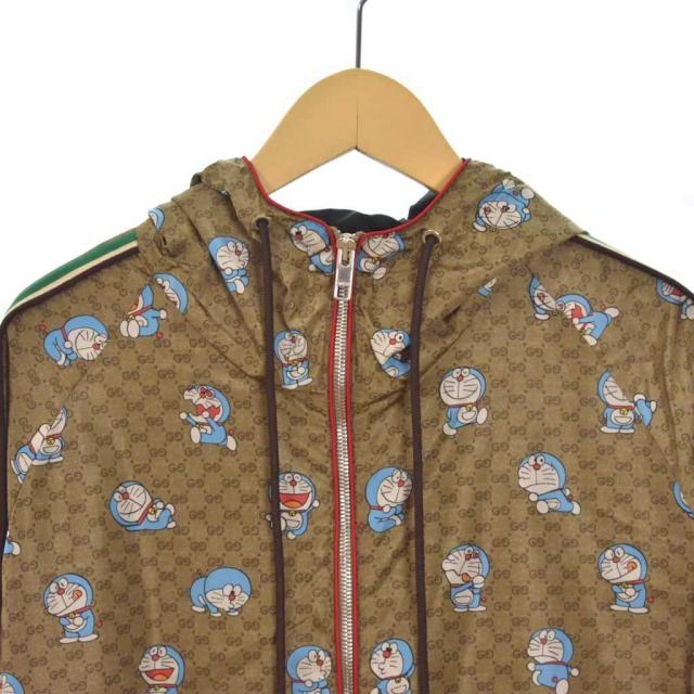 【中古】グッチ GUCCI ドラえもん ナイロンジャケット ブルゾン フード 40 茶 ブラウン 657044 ☆AA★ メンズ_4