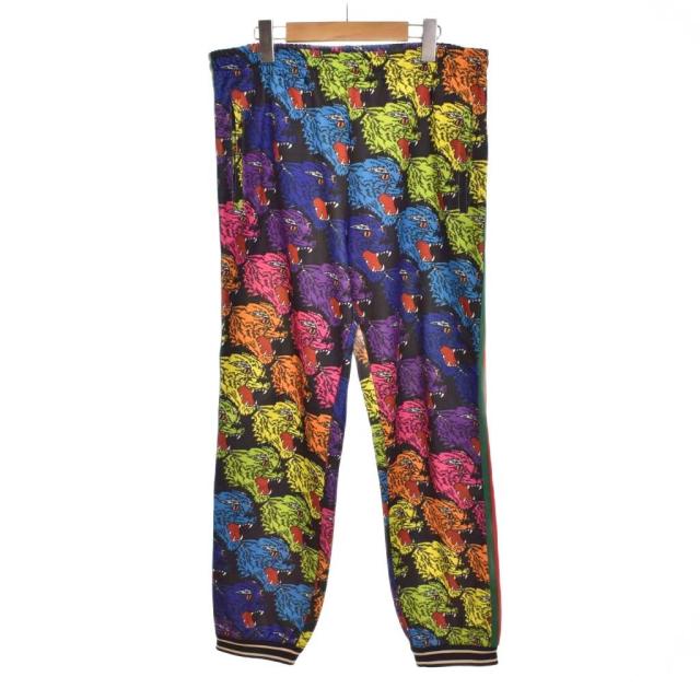 【中古】グッチ GUCCI 18AW シェリーライン パンサー トラックパンツ M マルチカラー 526578 ☆AA★ メンズ