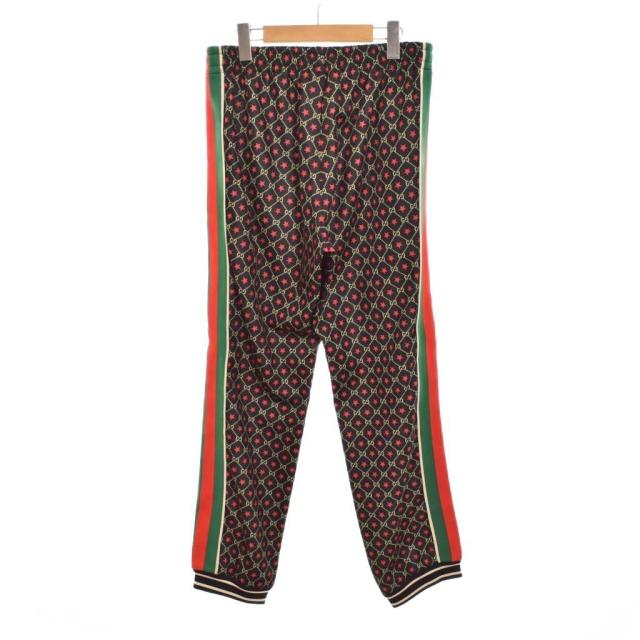 【中古】グッチ GUCCI GG シェリーライン スター トラックパンツ S 黒 ブラック 575735 ☆AA★ メンズ_1