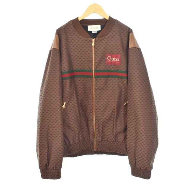 【中古】グッチ GUCCI シェリーライン ミニGG ボンバージャケット ブルゾン XL 茶 ブラウン 623219 ☆AA★ メンズ