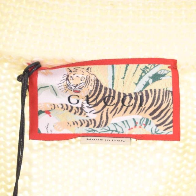【中古】グッチ GUCCI 22SS シェリーライン ニット セーター タイガー刺? M アイボリー 686071 ☆AA★ メンズ