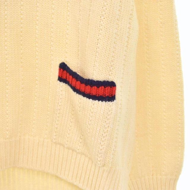 【中古】グッチ GUCCI 22SS シェリーライン ニット セーター タイガー刺? M アイボリー 686071 ☆AA★ メンズ