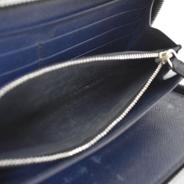 【中古】プラダ PRADA レーシングカー ワッペン 長財布 ロングウォレット レザー 紺 ネイビー 2ML188 ☆AA★_4