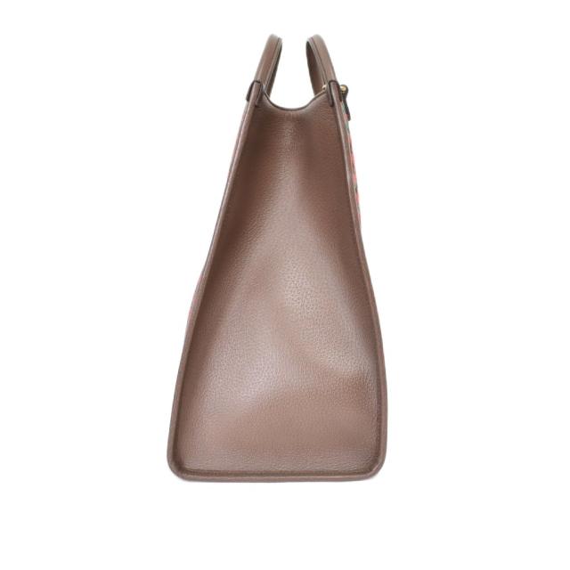 【中古】グッチ GUCCI インターロキングG ハウンドトゥース ツイード トートバッグ ショルダーバッグ レッド 644994_3