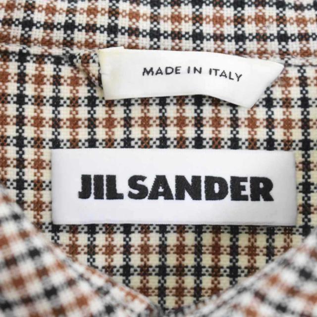 【中古】ジルサンダー JIL SANDER 18AW チェック柄 シャツ ジャケット 長袖 48 茶 ブラウン JSMN400136 メンズ