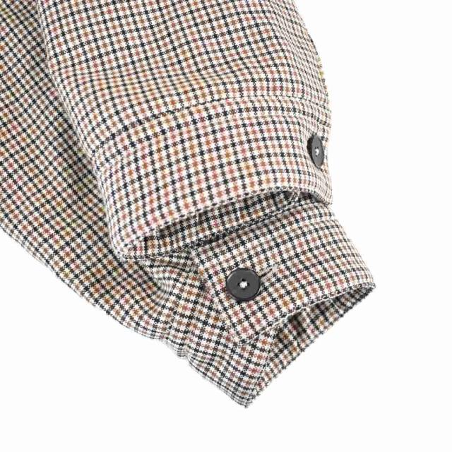 【中古】ジルサンダー JIL SANDER 18AW チェック柄 シャツ ジャケット 長袖 48 茶 ブラウン JSMN400136 メンズ