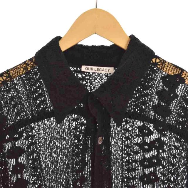 【中古】アワーレガシー OUR LEGACY COCO SHIRT ココ シャツ 長袖 メッシュ レース 48 黒 ブラック M2212CBC メンズ_3
