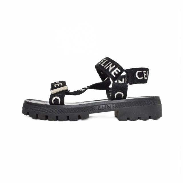 【中古】セリーヌ CELINE 22SS LEO STRAPPY SANDAL レオ ストラッピー サンダル 43 黒 ブラック 346742208C メンズ_1