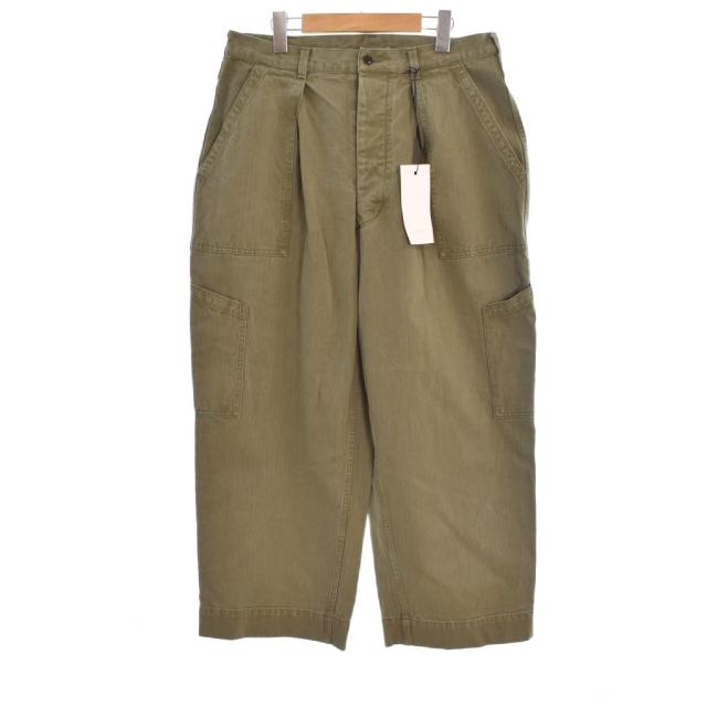 【中古】アプレッセ A.PRESSE 22SS USAF Hemmed Bottoms ミリタリーパンツ トラウザーパンツ 2 カーキ 22SAP-04-03M