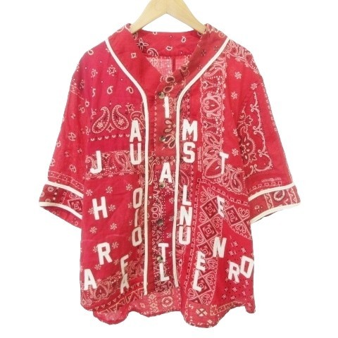 【中古】レディメイド READYMADE 21AW BANDANA BASEBALL SHIRT バンダナ ベースボール シャツ RE-00-RE00-00-136