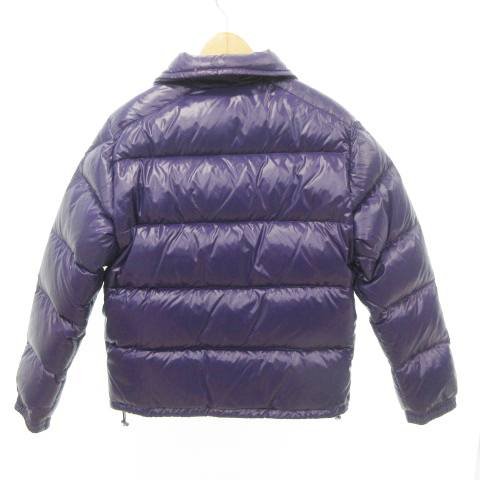 【中古】モンクレール MONCLER ダウンジャケット ワンポイントロゴ 1 紫 パープル 41303/50/68950 ☆AA★ メンズ_1