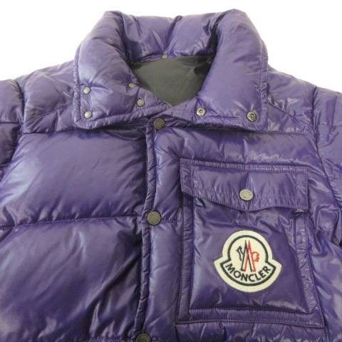 【中古】モンクレール MONCLER ダウンジャケット ワンポイントロゴ 1 紫 パープル 41303/50/68950 ☆AA★ メンズ_3