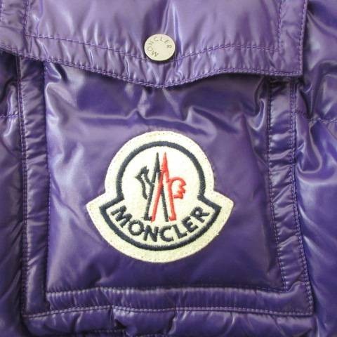 【中古】モンクレール MONCLER ダウンジャケット ワンポイントロゴ 1 紫 パープル 41303/50/68950 ☆AA★ メンズ_6