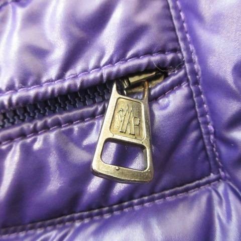 【中古】モンクレール MONCLER ダウンジャケット ワンポイントロゴ 1 紫 パープル 41303/50/68950 ☆AA★ メンズ_7