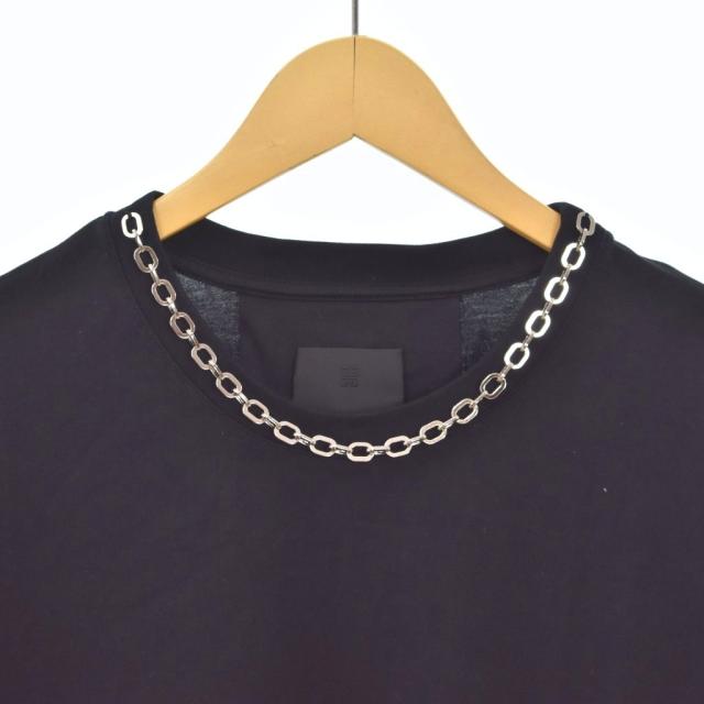 【中古】ジバンシィ GIVENCHY チェーンネック Tシャツ 半袖 M 黒 ブラック BM71453Y6B ☆AA★ メンズ_4