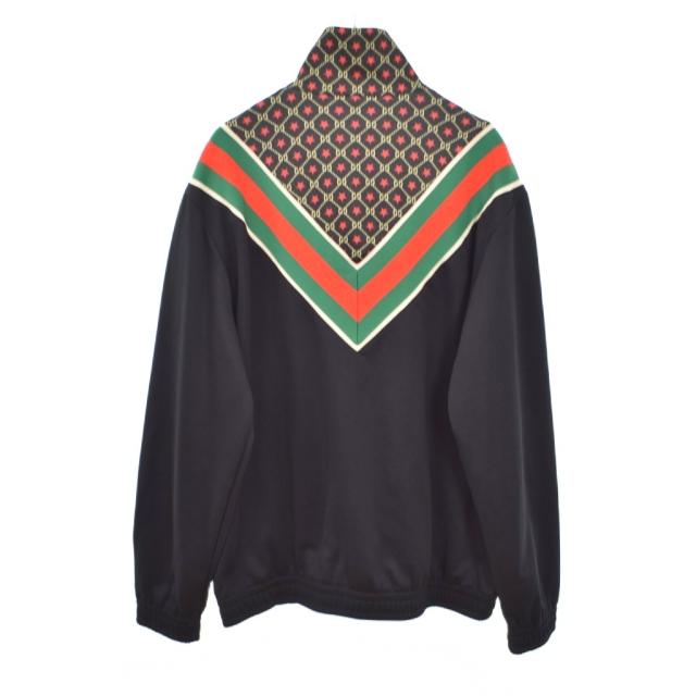 【中古】グッチ GUCCI 19AW GGスター オーバーサイズ ジャージー トラックジャケット S 黒 ブラック 575734 ☆AA★_1