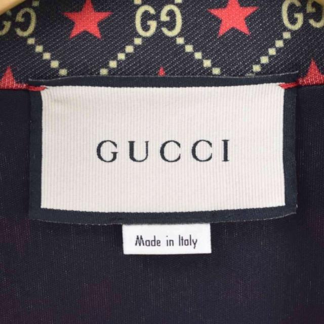 【中古】グッチ GUCCI 19AW GGスター オーバーサイズ ジャージー トラックジャケット S 黒 ブラック 575734 ☆AA★_2