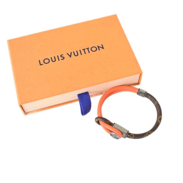 【中古】ルイヴィトン LOUIS VUITTON ブラスレ ループ イット ブレスレット バングル 茶 ブラウン オレンジ M8091_4