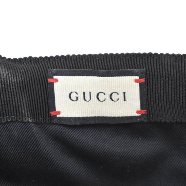 【中古】グッチ GUCCI GGキャンバス シェリーライン ベースボールキャップ M 黒 ブラック 601564 ☆AA★_5