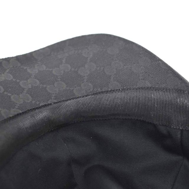 【中古】グッチ GUCCI GGキャンバス シェリーライン ベースボールキャップ M 黒 ブラック 601564 ☆AA★_7