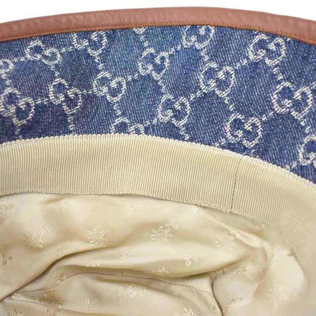 【中古】グッチ GUCCI GGキャンバス デニム バケットハット 帽子 L 青 ブルー 576371 ☆AA★ レディース_7