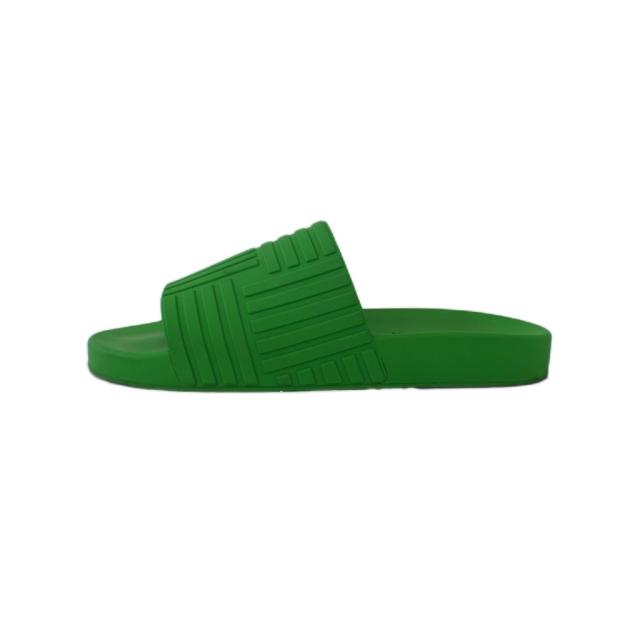【中古】ボッテガヴェネタ BOTTEGA VENETA サンダル スライダー スライド SLIDER SLIDE ラバー グリーン 42 メンズ
