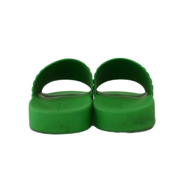 【中古】ボッテガヴェネタ BOTTEGA VENETA サンダル スライダー スライド SLIDER SLIDE ラバー グリーン 42 メンズ