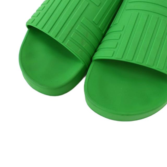 【中古】ボッテガヴェネタ BOTTEGA VENETA サンダル スライダー スライド SLIDER SLIDE ラバー グリーン 42 メンズ