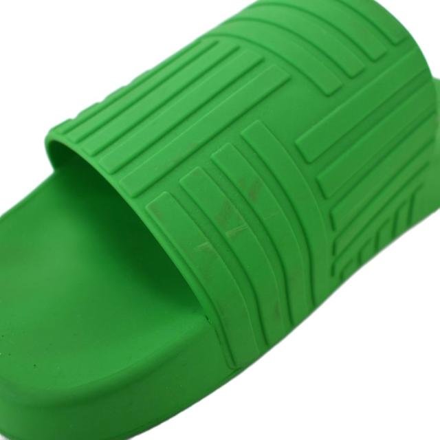 【中古】ボッテガヴェネタ BOTTEGA VENETA サンダル スライダー スライド SLIDER SLIDE ラバー グリーン 42 メンズ