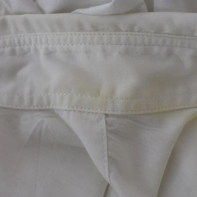 【中古】ISSEY MIYAKE シャツ 長袖 襟付き 無地 フロントボタン 胸ポケット 2 白 ホワイト ME83FJ250 メンズ_4
