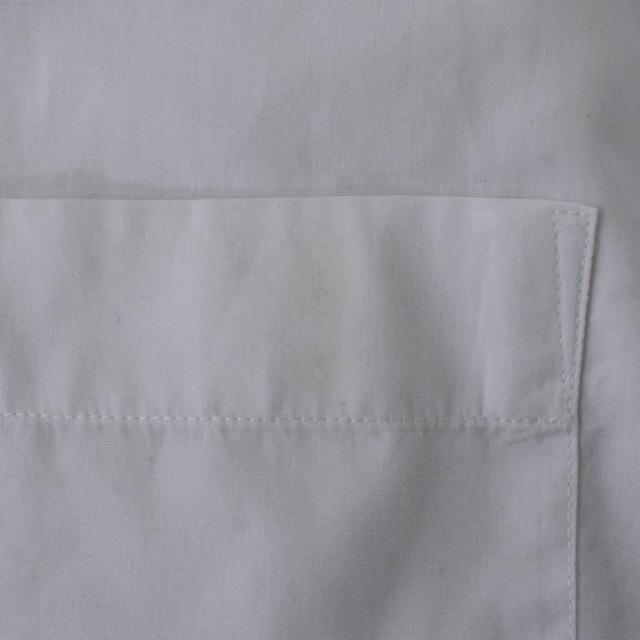 【中古】ISSEY MIYAKE シャツ 長袖 襟付き 無地 フロントボタン 胸ポケット 2 白 ホワイト ME83FJ250 メンズ_6