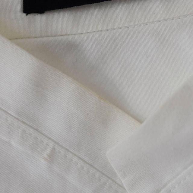 【中古】ISSEY MIYAKE シャツ 長袖 ノーカラー 胸ポケット 無地 フロントボタン 日本製 L 白 ME43-FJ303 メンズ_3