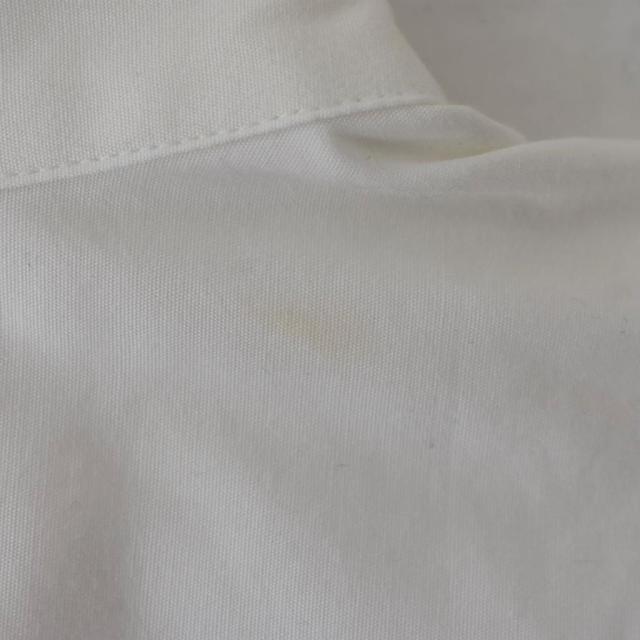 【中古】ISSEY MIYAKE シャツ 長袖 ノーカラー 胸ポケット 無地 フロントボタン 日本製 L 白 ME43-FJ303 メンズ_6