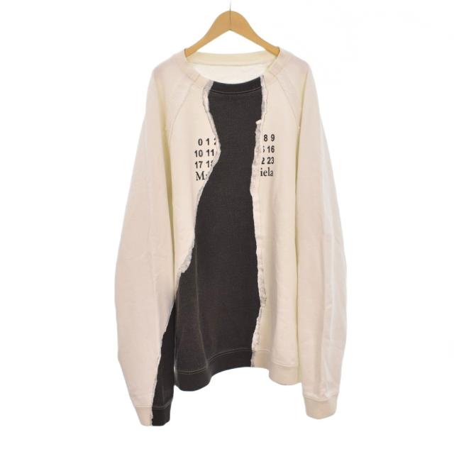 【中古】メゾンマルジェラ 10 Maison Margiela 10 19AW プリント オーバーサイズ スウェット トレーナー S50GU0099