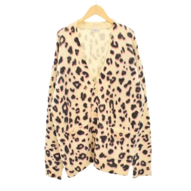 【中古】ドリスヴァンノッテン DRIES VAN NOTEN 22AW ウールカシミヤ レオパード柄 ニット カーディガン M