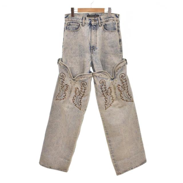 【中古】ワイプロジェクト Y/PROJECT カウボーイ デニムパンツ ウエスタン 2way 28 青 ブルー ☆AA★ メンズ