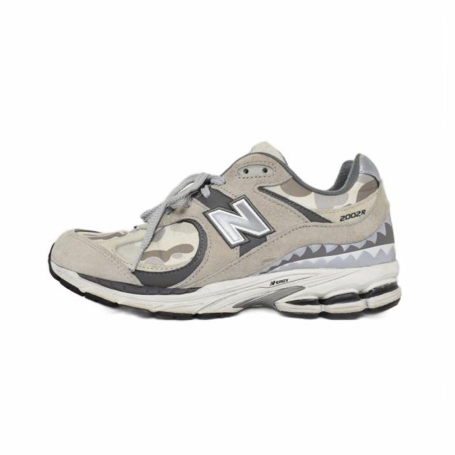 【中古】ニューバランス NEW BALANCE A BATHING APE 2002R Gray アベイシングエイプ スニーカー M2002RBG