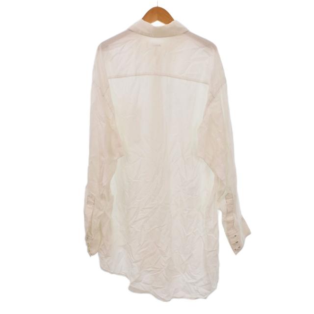 【中古】サルバム sulvam Round hem over shirt ラウンドヘム オーバーシャツ 長袖 S 白 ホワイト SP-B08-010_1