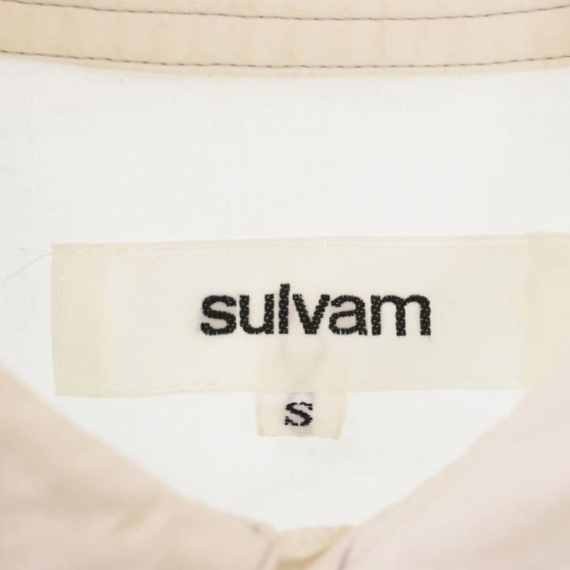 【中古】サルバム sulvam Round hem over shirt ラウンドヘム オーバーシャツ 長袖 S 白 ホワイト SP-B08-010_2