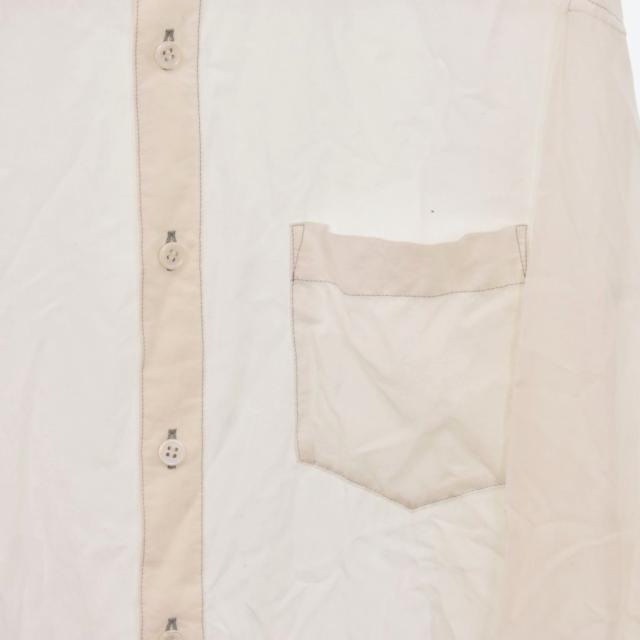 【中古】サルバム sulvam Round hem over shirt ラウンドヘム オーバーシャツ 長袖 S 白 ホワイト SP-B08-010_4