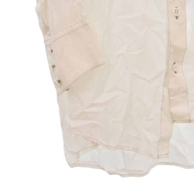 【中古】サルバム sulvam Round hem over shirt ラウンドヘム オーバーシャツ 長袖 S 白 ホワイト SP-B08-010_5