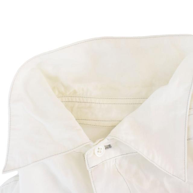 【中古】サルバム sulvam Round hem over shirt ラウンドヘム オーバーシャツ 長袖 S 白 ホワイト SP-B08-010_7