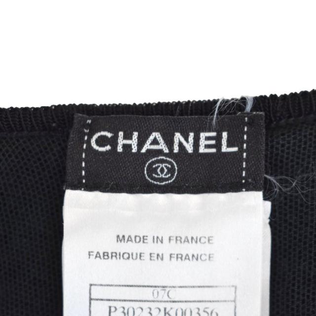 【中古】シャネル CHANEL ワンピース 半袖 ロング タイト 38 黒 ブラック P30232K00356 レディース_3