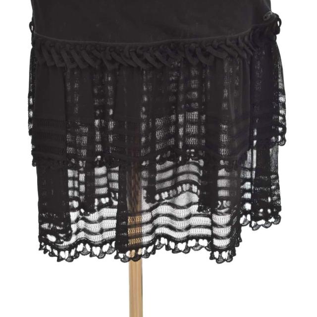 【中古】シャネル CHANEL ワンピース 半袖 ロング タイト 38 黒 ブラック P30232K00356 レディース_7