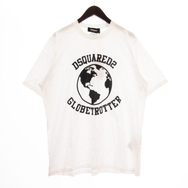【中古】未使用品 ディースクエアード ジャージー Tシャツ カットソー 半袖 地球  プリント S74GD1039 白 M ■ECSの通販は 7,304円