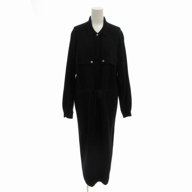 中古】タン TAN ニットラグランスリーブコート ウール ウエストリボン  