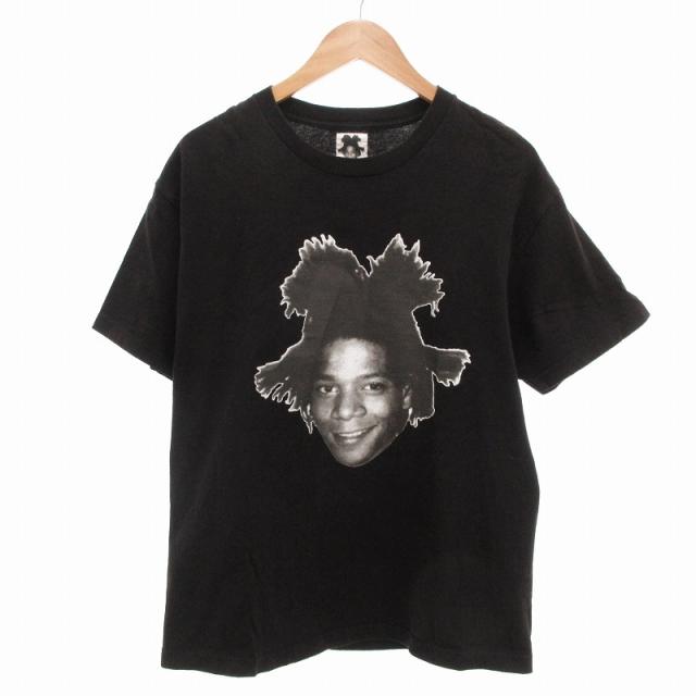 【中古】ワコマリア 23SS JEAN MICHEL BASQUIAT バスキア フォト Tシャツ カットソー 半袖 L 黒 ブラック ■GY01の通販は 6,800円