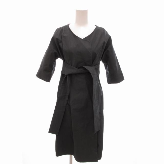 【中古】マルニ MARNI ノーカラー スプリングコート ロング ベルト グレー 38 S ■GY19 /TZ レディースの通販は 7,100円